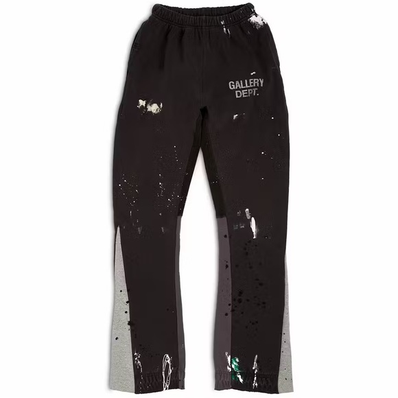 Gallery Dept Black and Gray Joggers